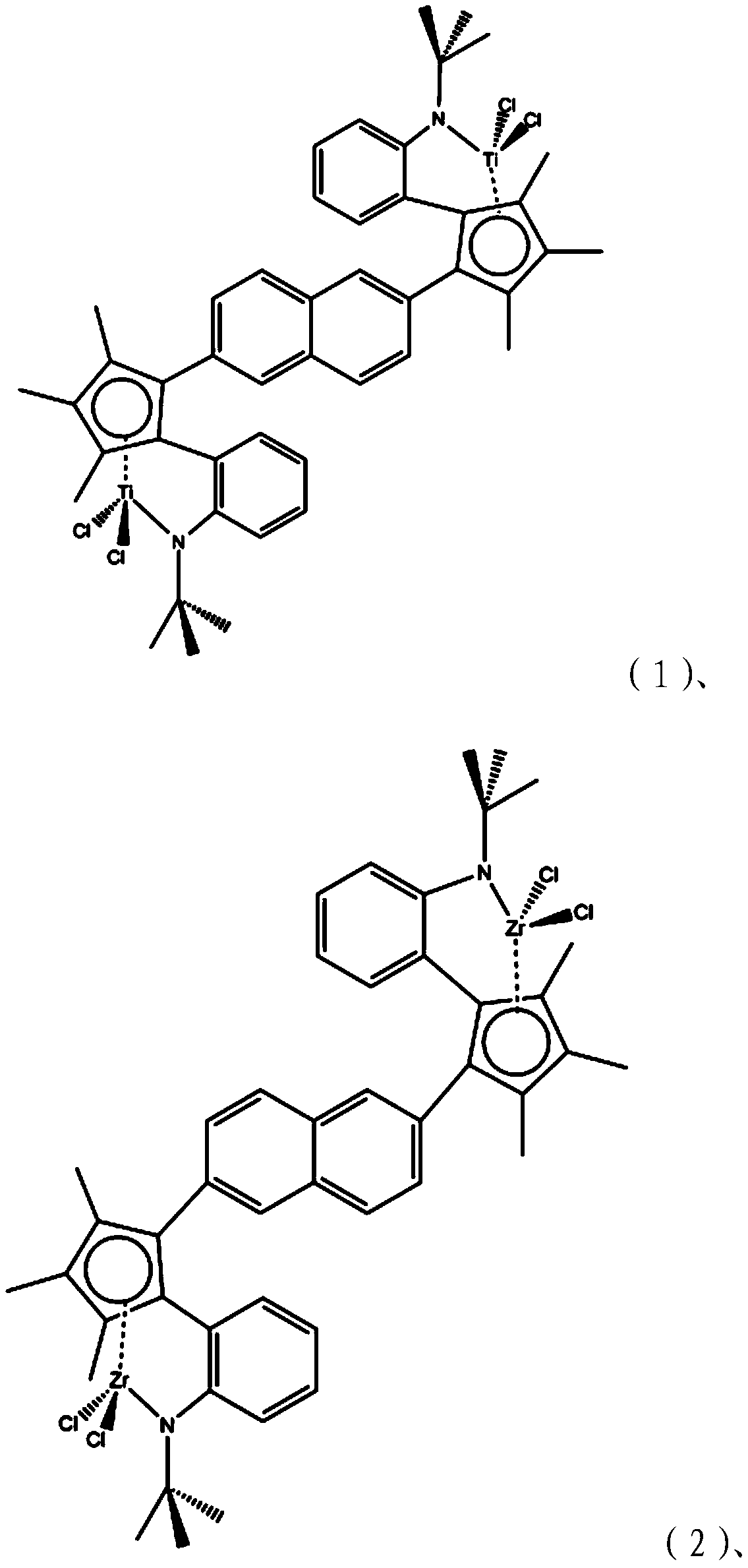 Dual core metallocene catalyst and preparation method and applications thereof