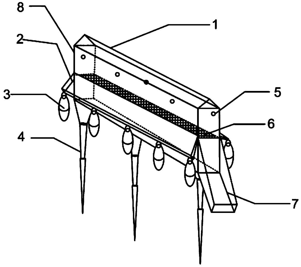 Purification device and method for purifying surface source pollutants in water body by utilizing algae