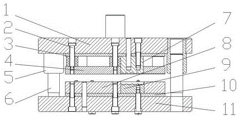 Automobile intercooler pipe grid forming die