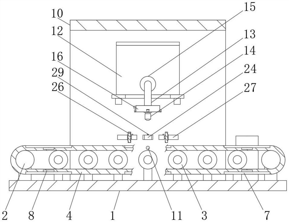 Coating production filling device capable of facilitating metering