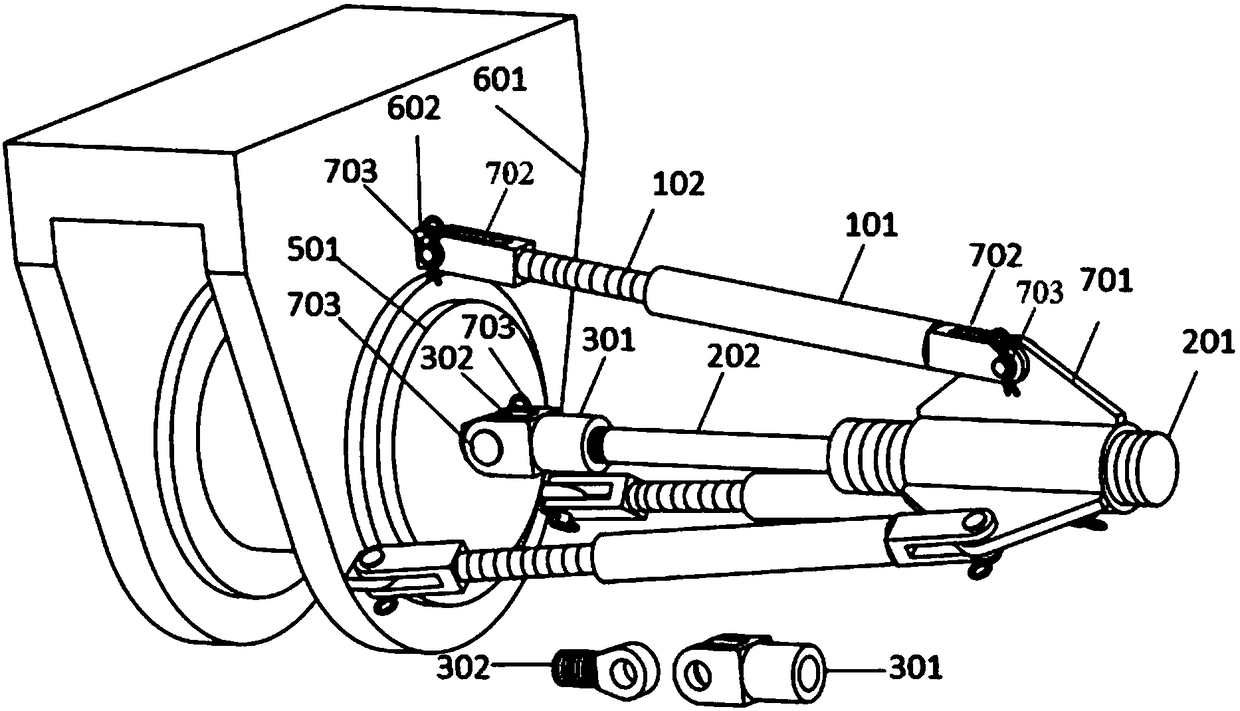 Large equipment pin shaft installing and dismantling device