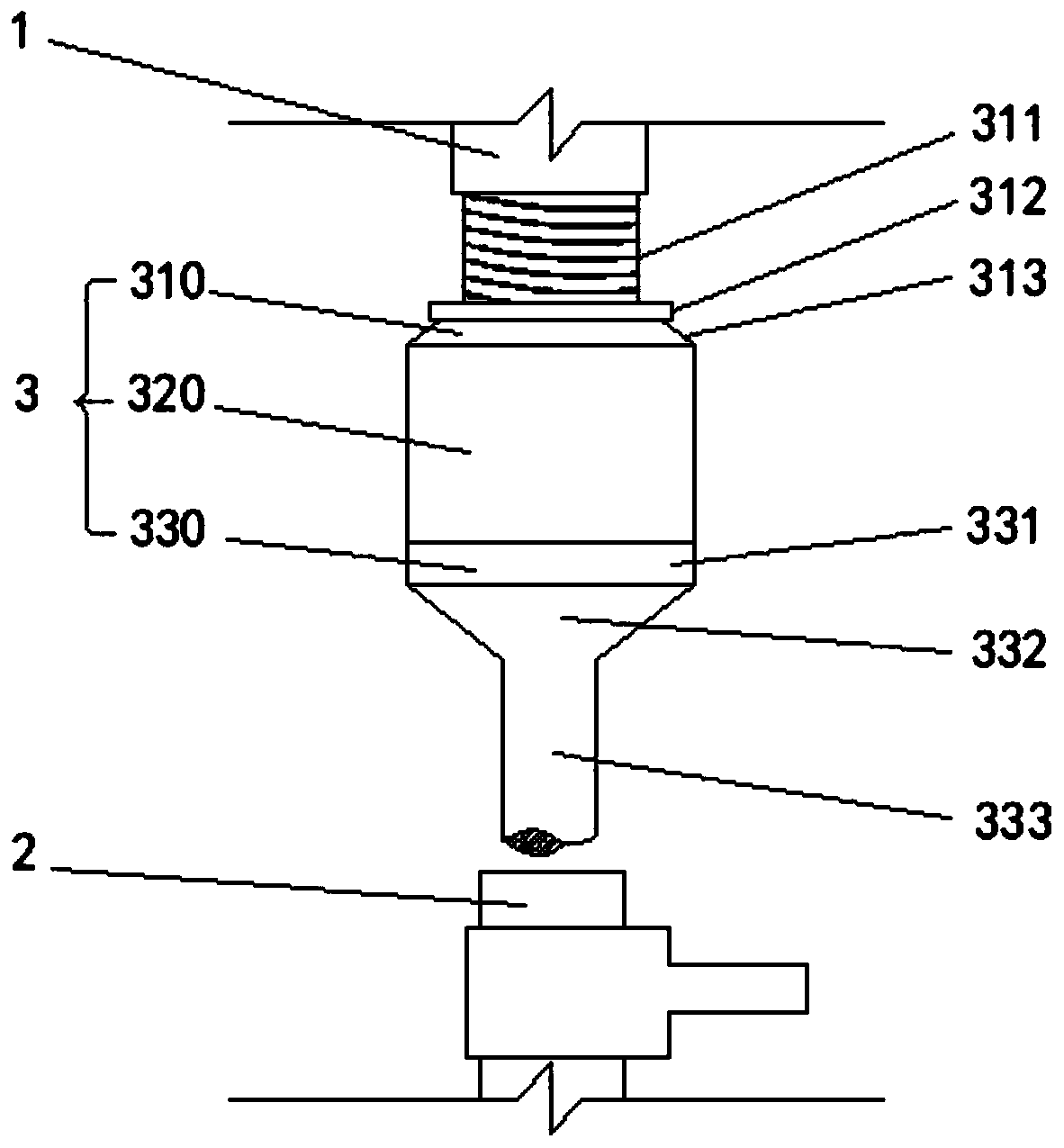 Filter element mounting structure for drinking water treatment and filter