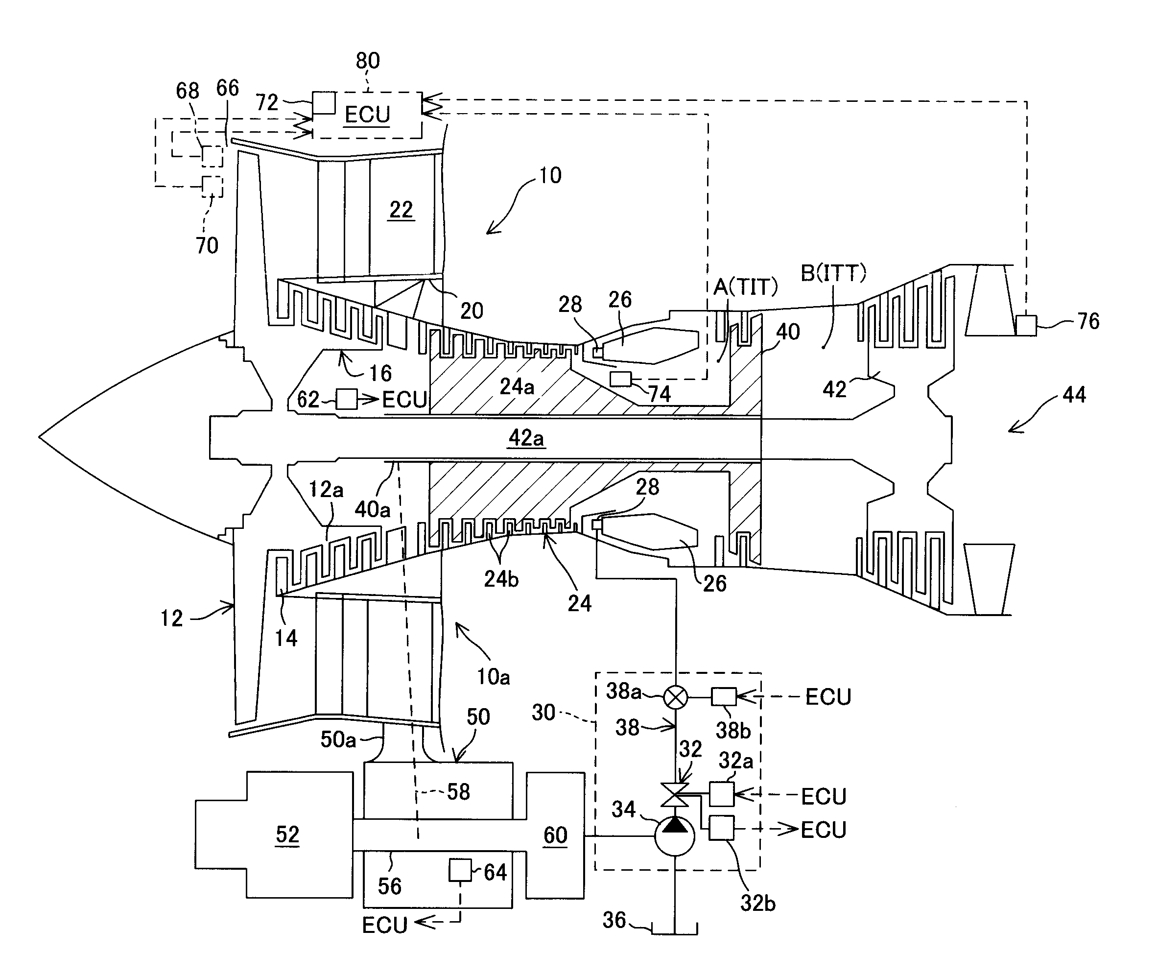 Temperature estimation apparatus for aeroplane gas turbine engine