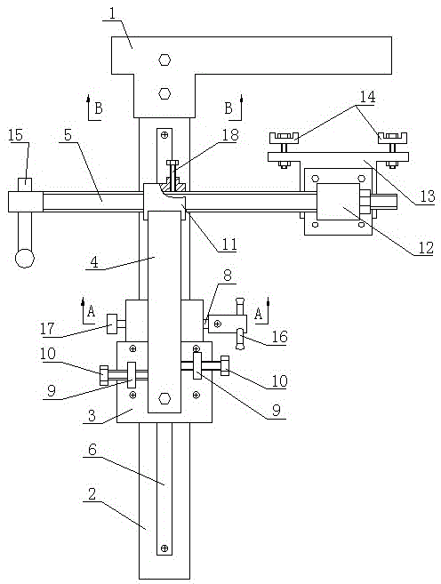 An elevator guide rail installation correction positioning device