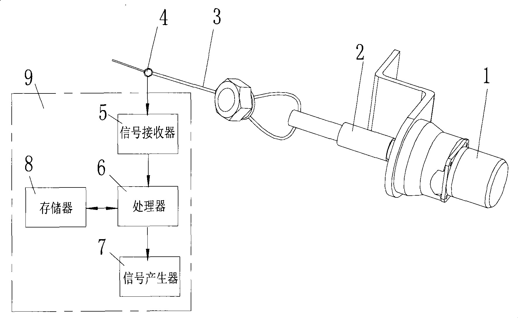 Diesel engine throttle position detection method and detection apparatus