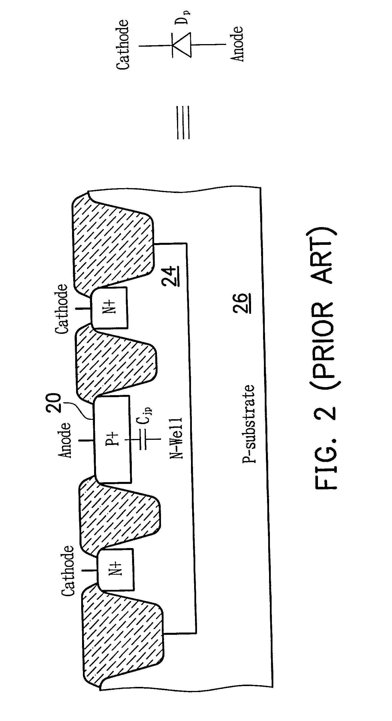 ESD protection circuit with very low input capacitance for high-frequency I/O ports