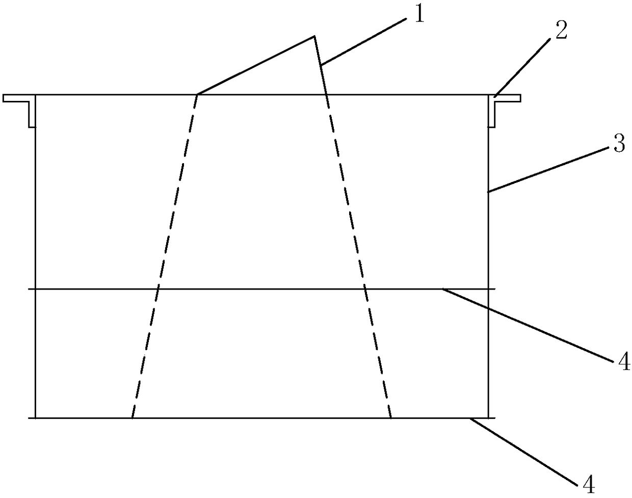 A device for removing slag at the bottom of cast-in-situ piles and a method for removing slag using the device