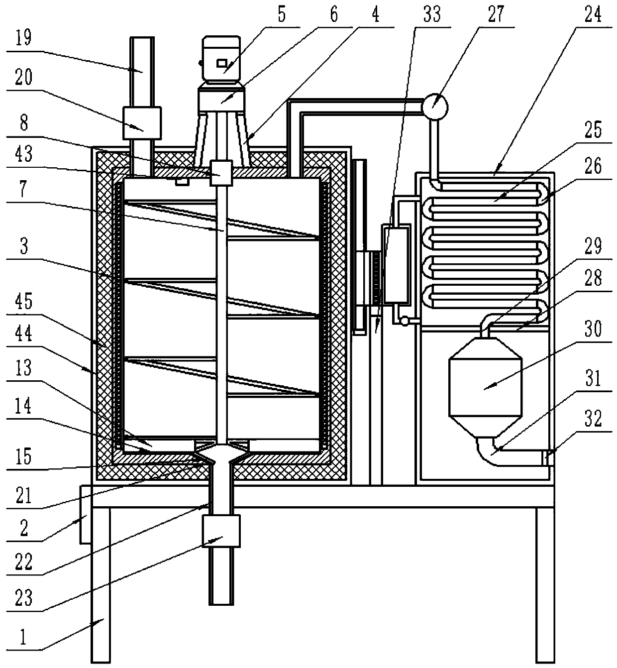 Environment-friendly asphalt stirring device for highway construction