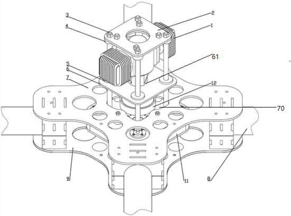 Damping mechanism for engine of oil drive rotor-wing unmanned aerial vehicle