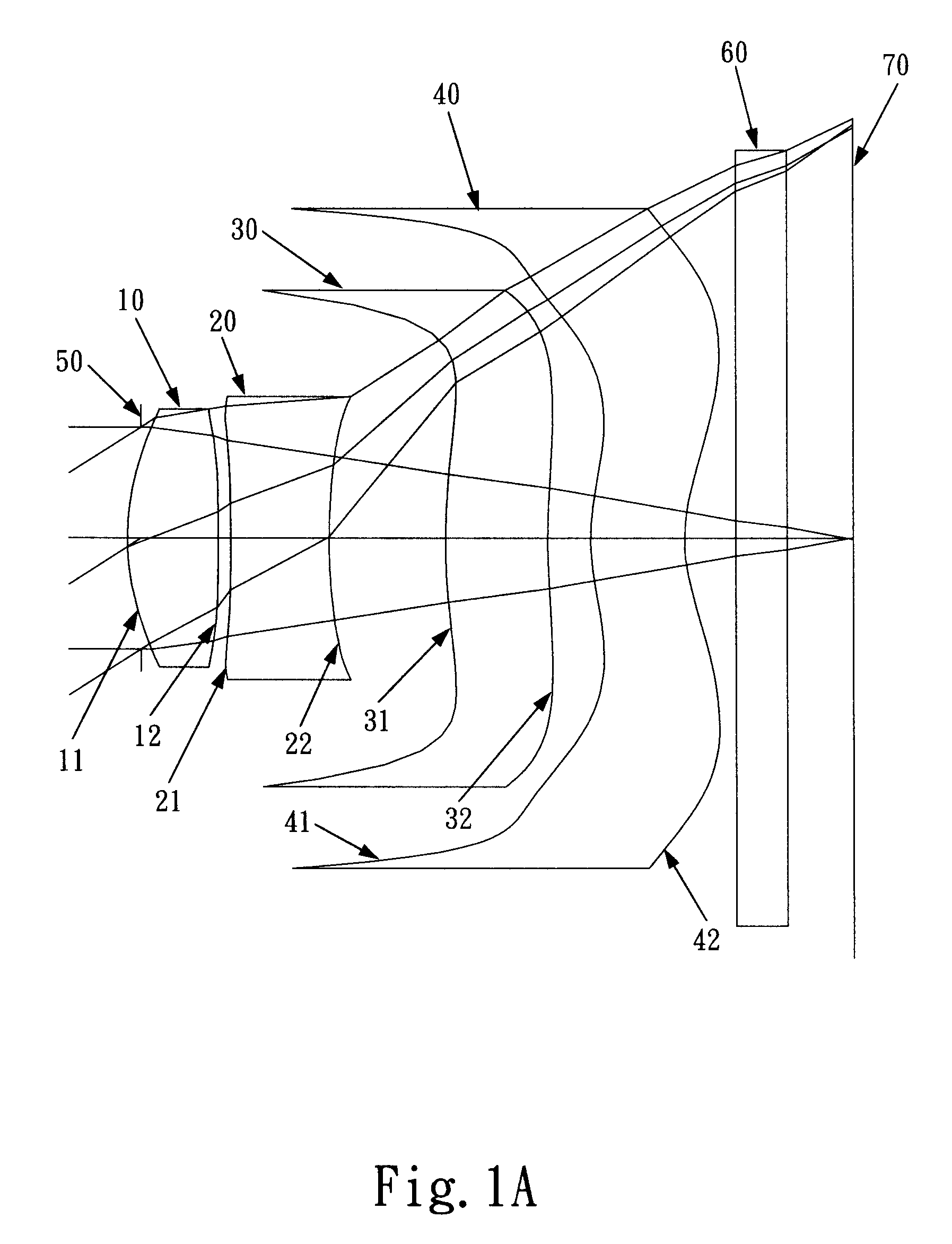 Optical lens system for taking image