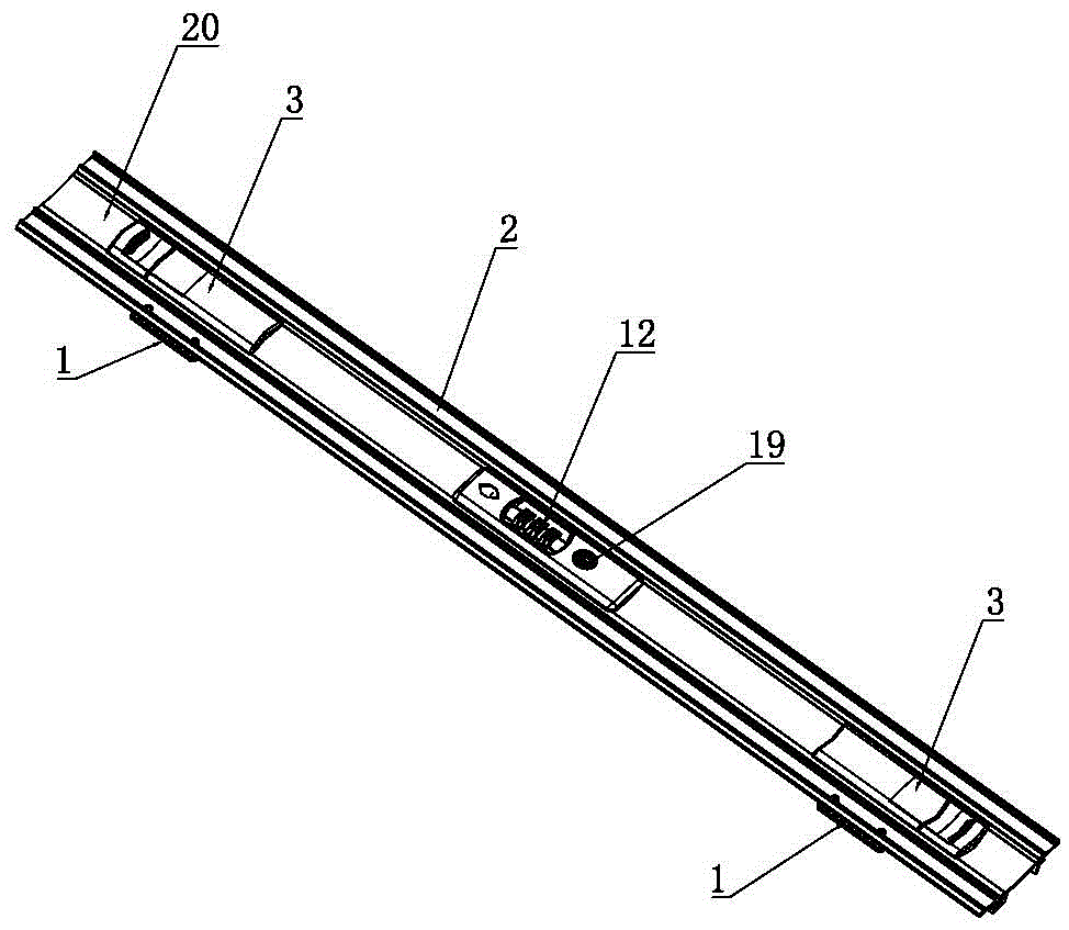 A thin luggage combination lock