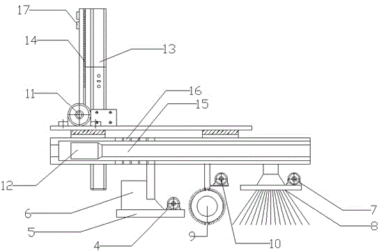 Wheel-leg type stair sweeping robot