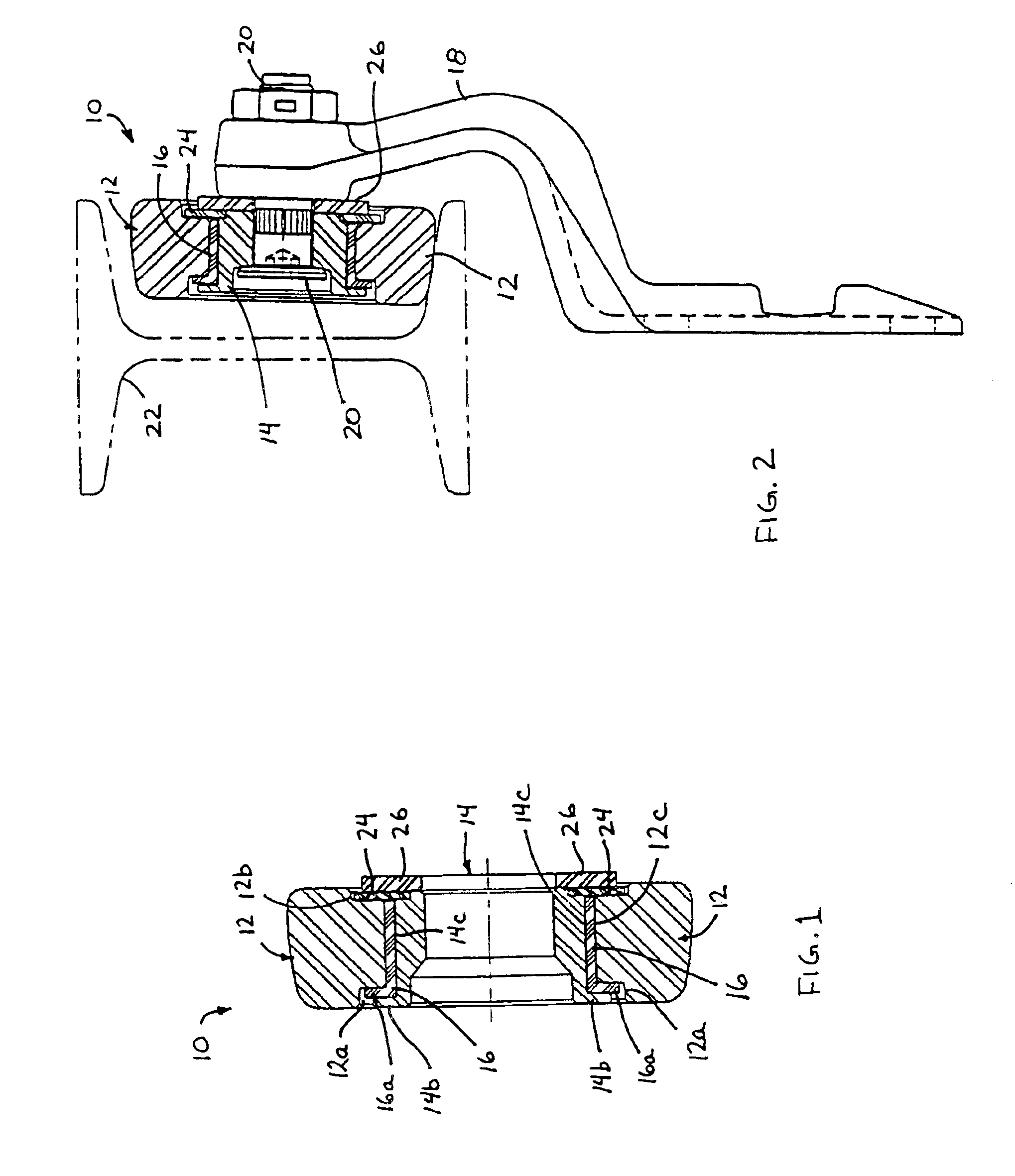 Journal bearing for trolley wheel