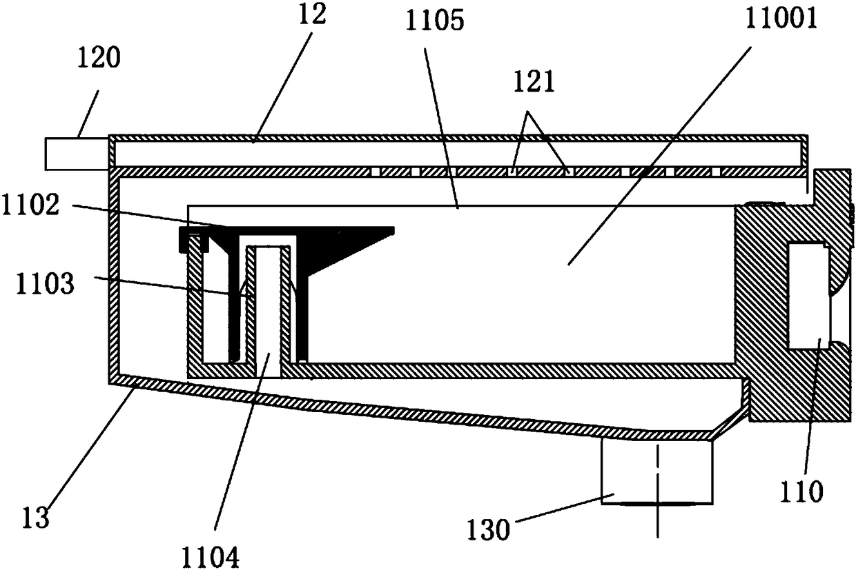 Detergent feeding device with siphon structure and washing machine