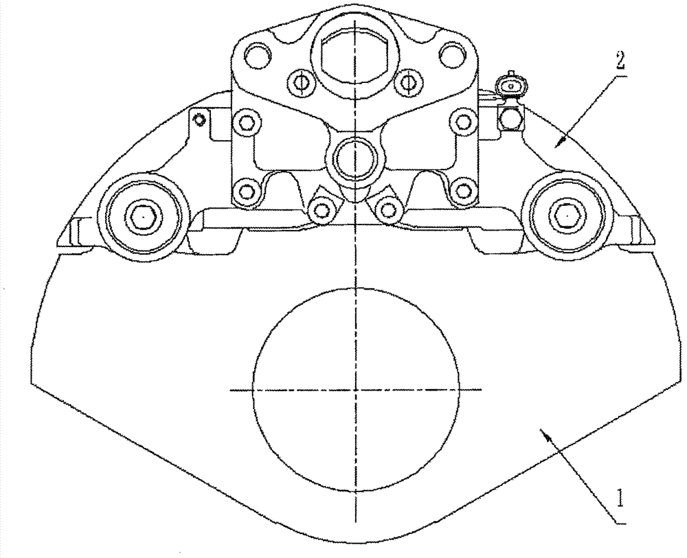 Bracket-free floating air pressure caliper disc brake