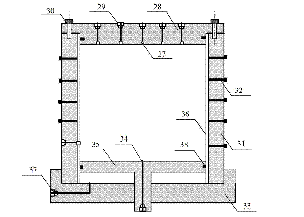 Experimental device for simulating heavy oil reservoir gas auxiliary steam thermal oil recovery and special model system thereof