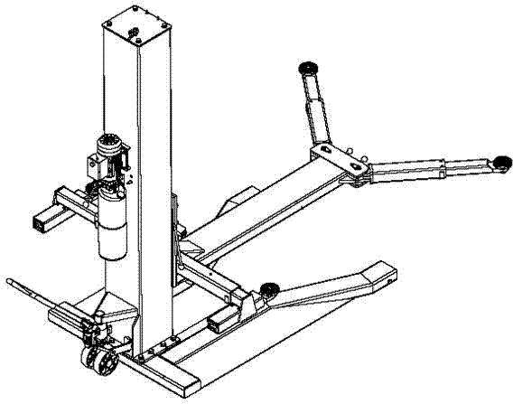 High-strength base for lifting machine