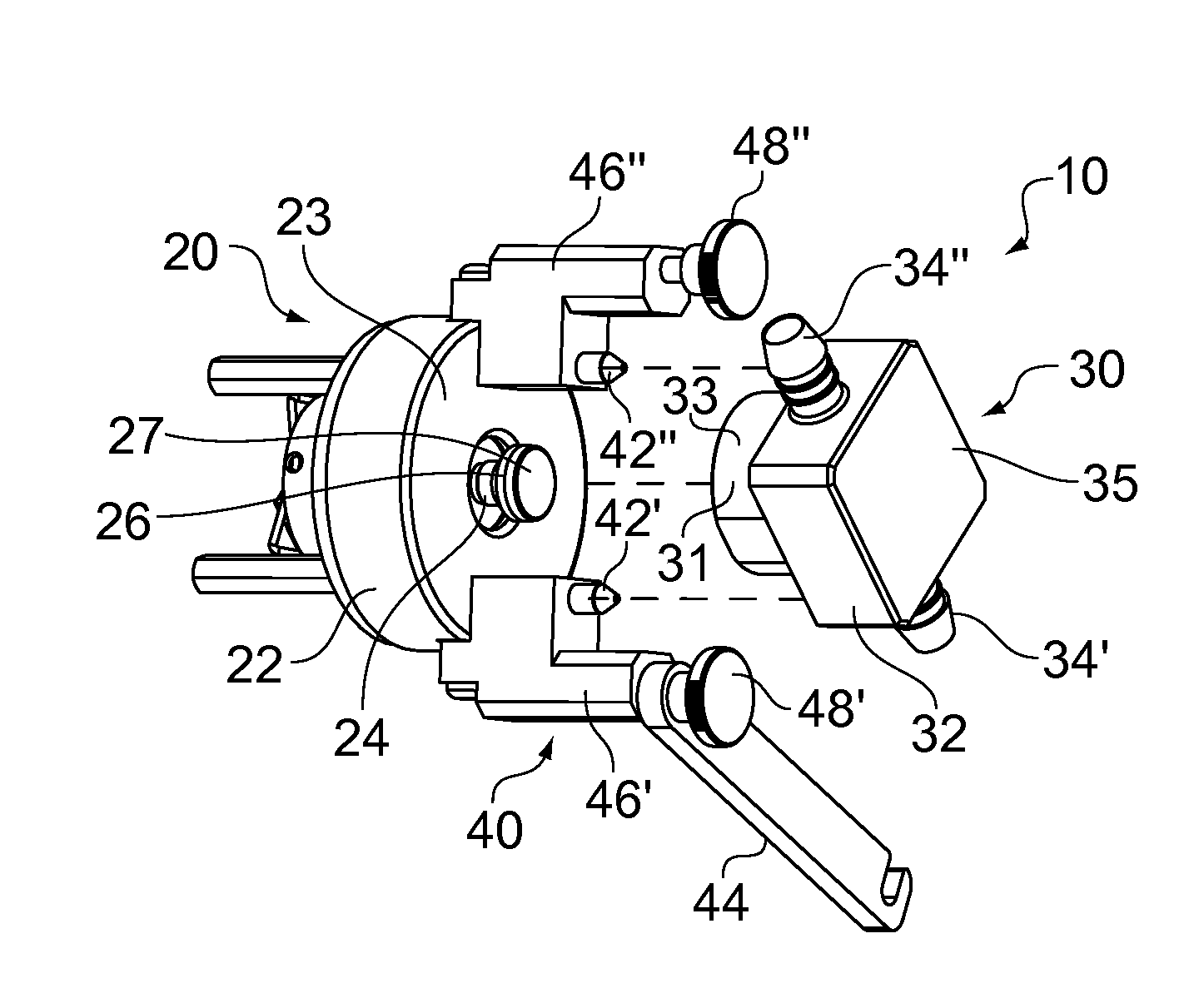 Multi-component part transducer assembly and a method for determining the pressure of a fluid using the transducer