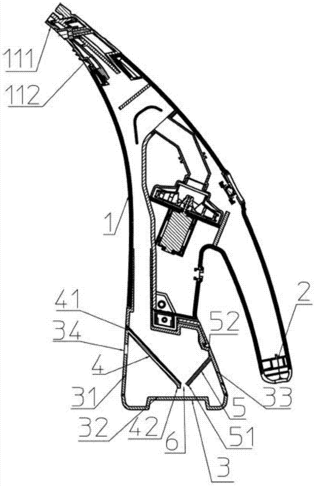 A kind of hand-held window cleaner with anti-spray water