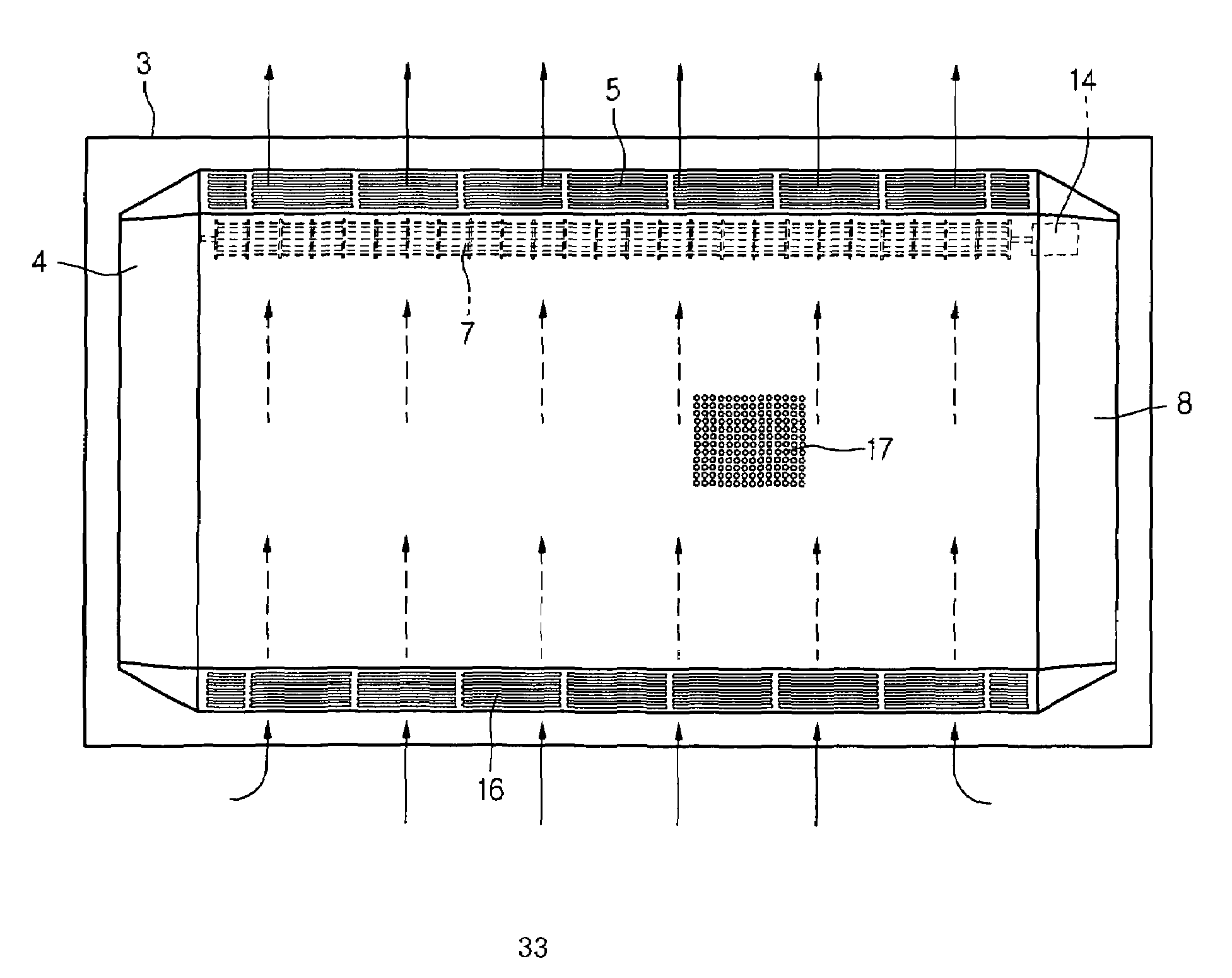 Flat display device and cooling apparatus for the same