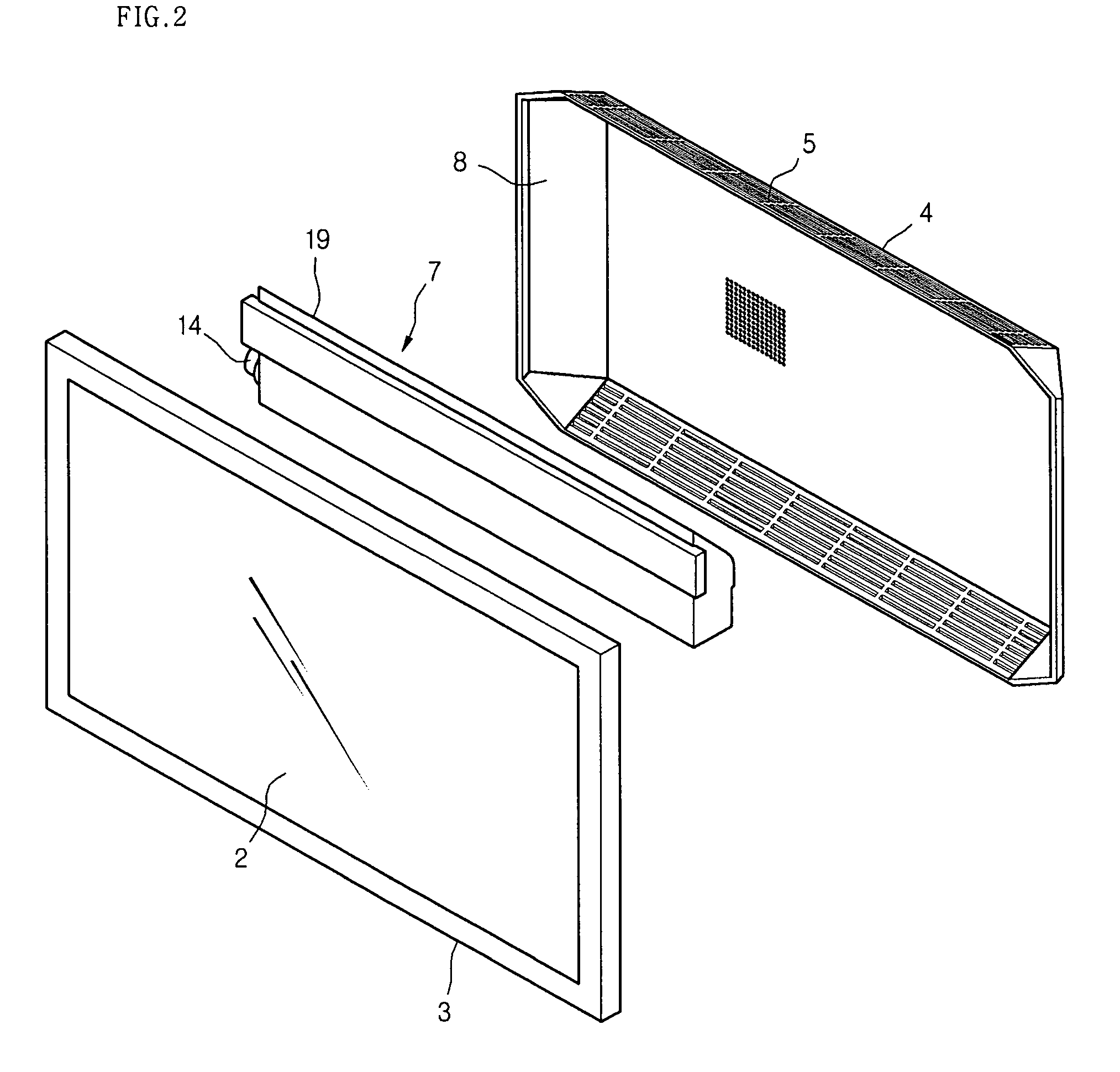 Flat display device and cooling apparatus for the same