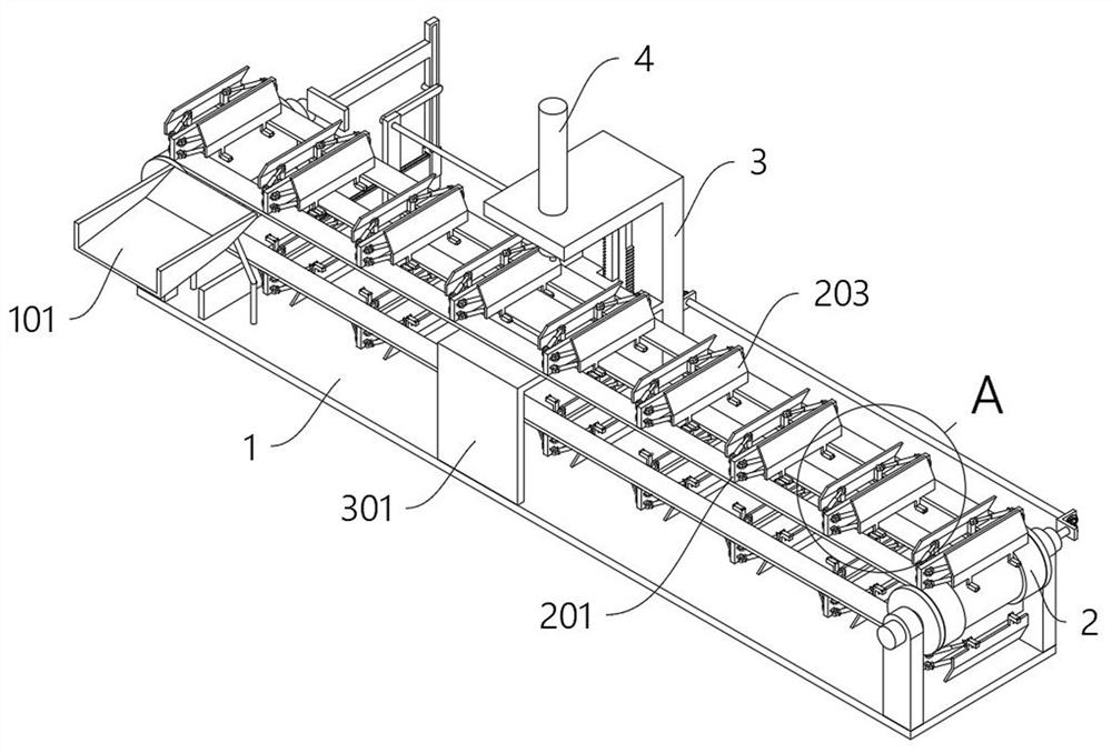 Constant-speed transfer structure of stamping parts based on intelligent manufacturing of auto parts