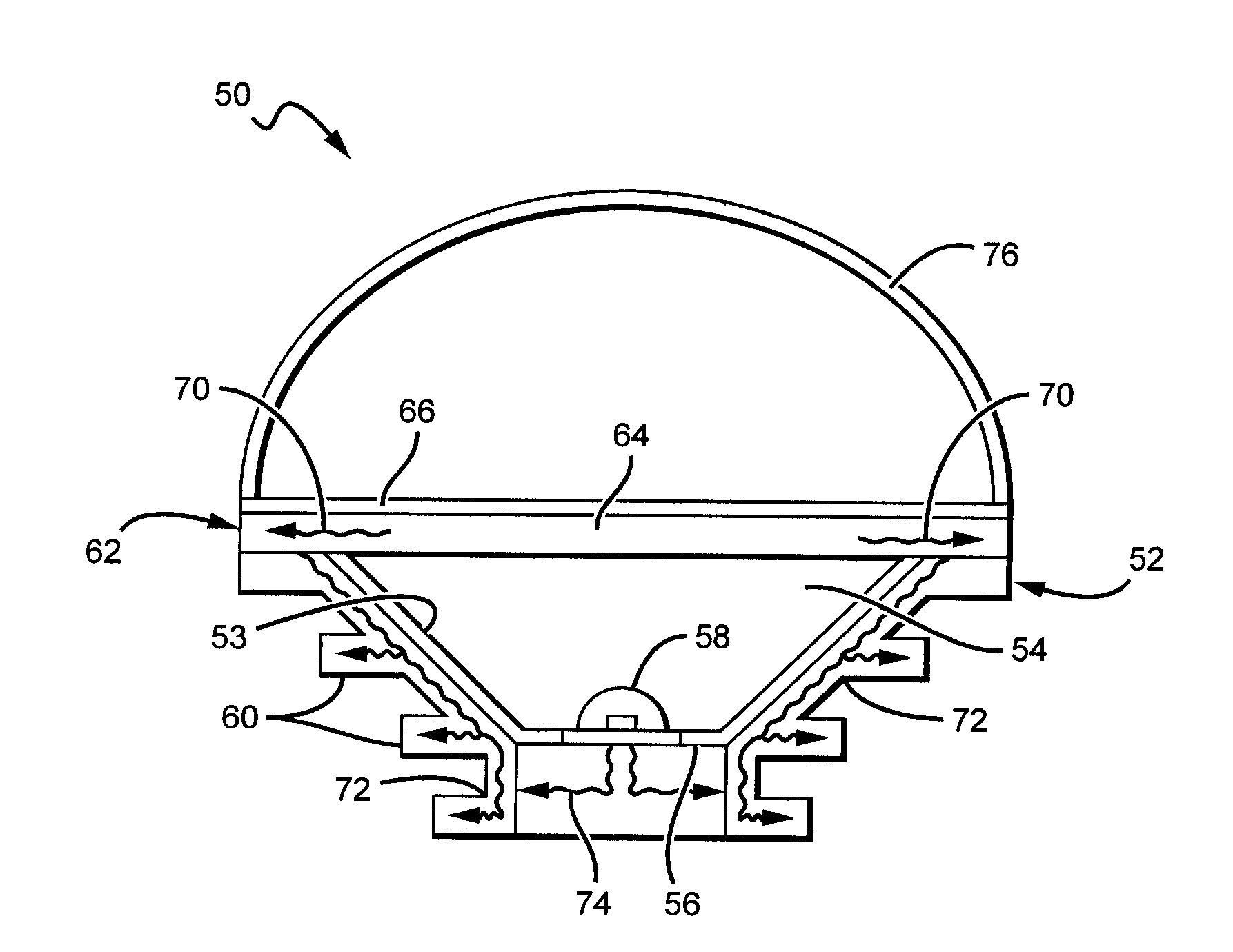 LED lamp or bulb with remote phosphor and diffuser configuration with enhanced scattering properties