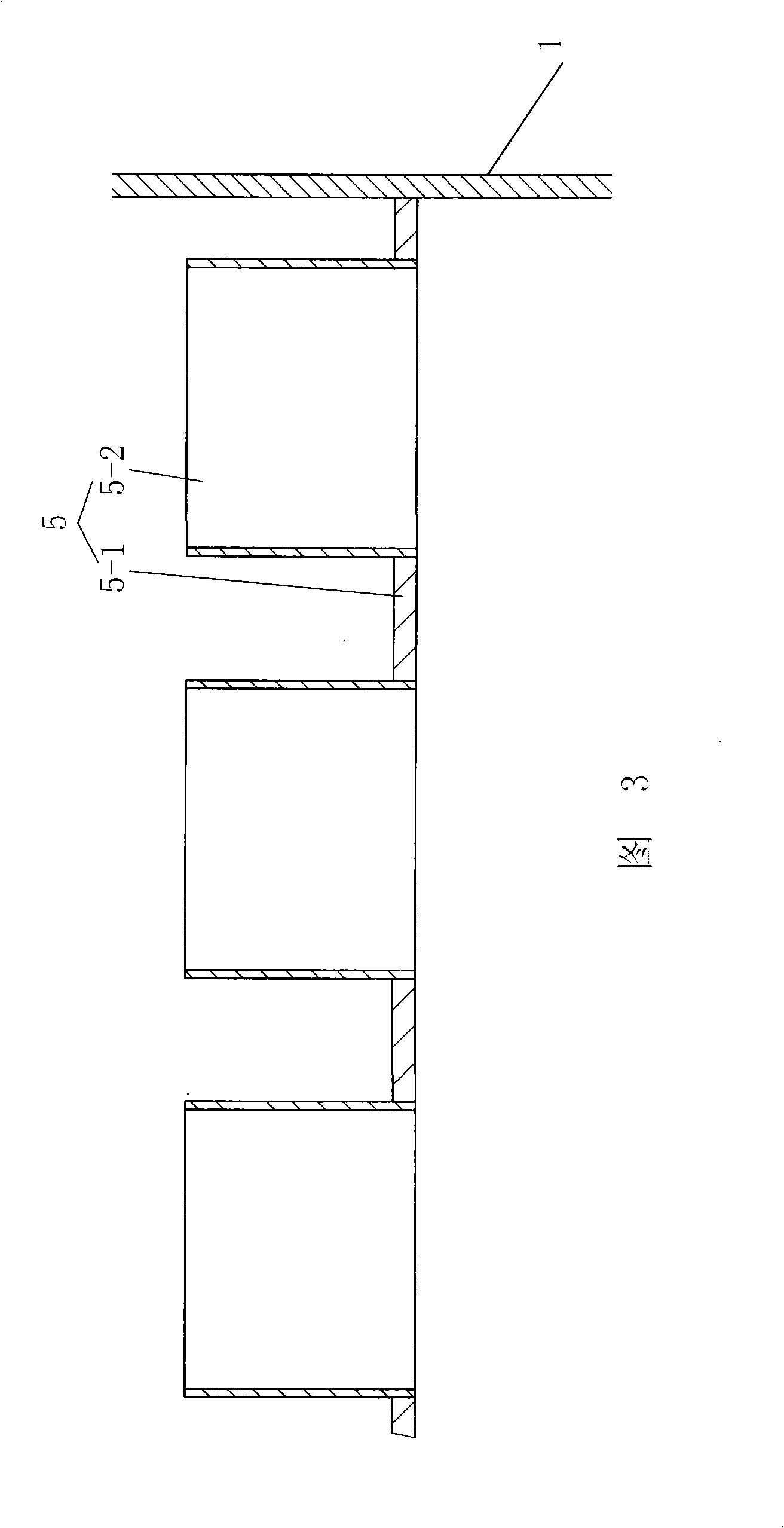 Water film dust removing and desulferizing device for furnace cupola