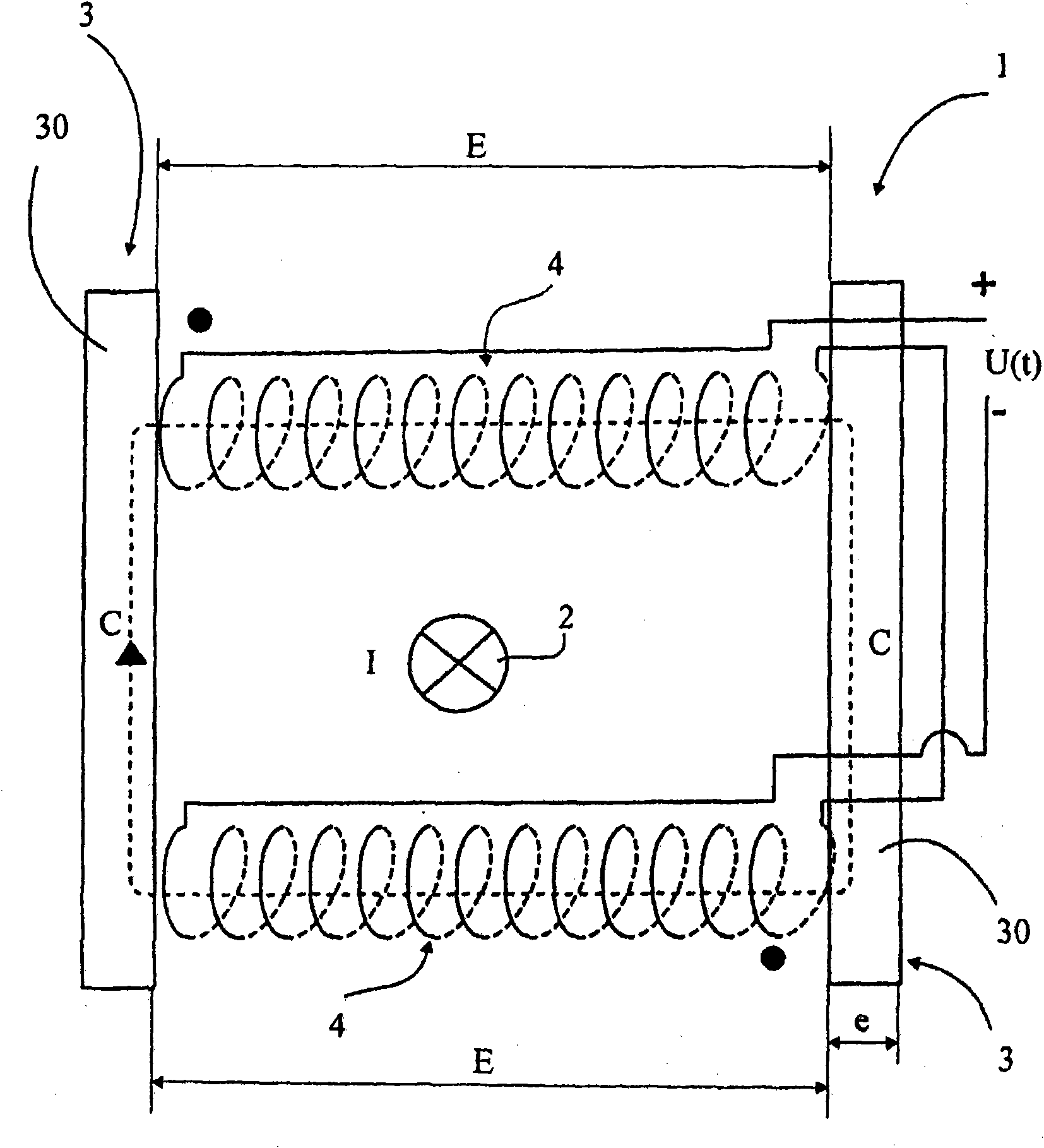 Device for measuring the intensity of an electric current and electric appliance including such device