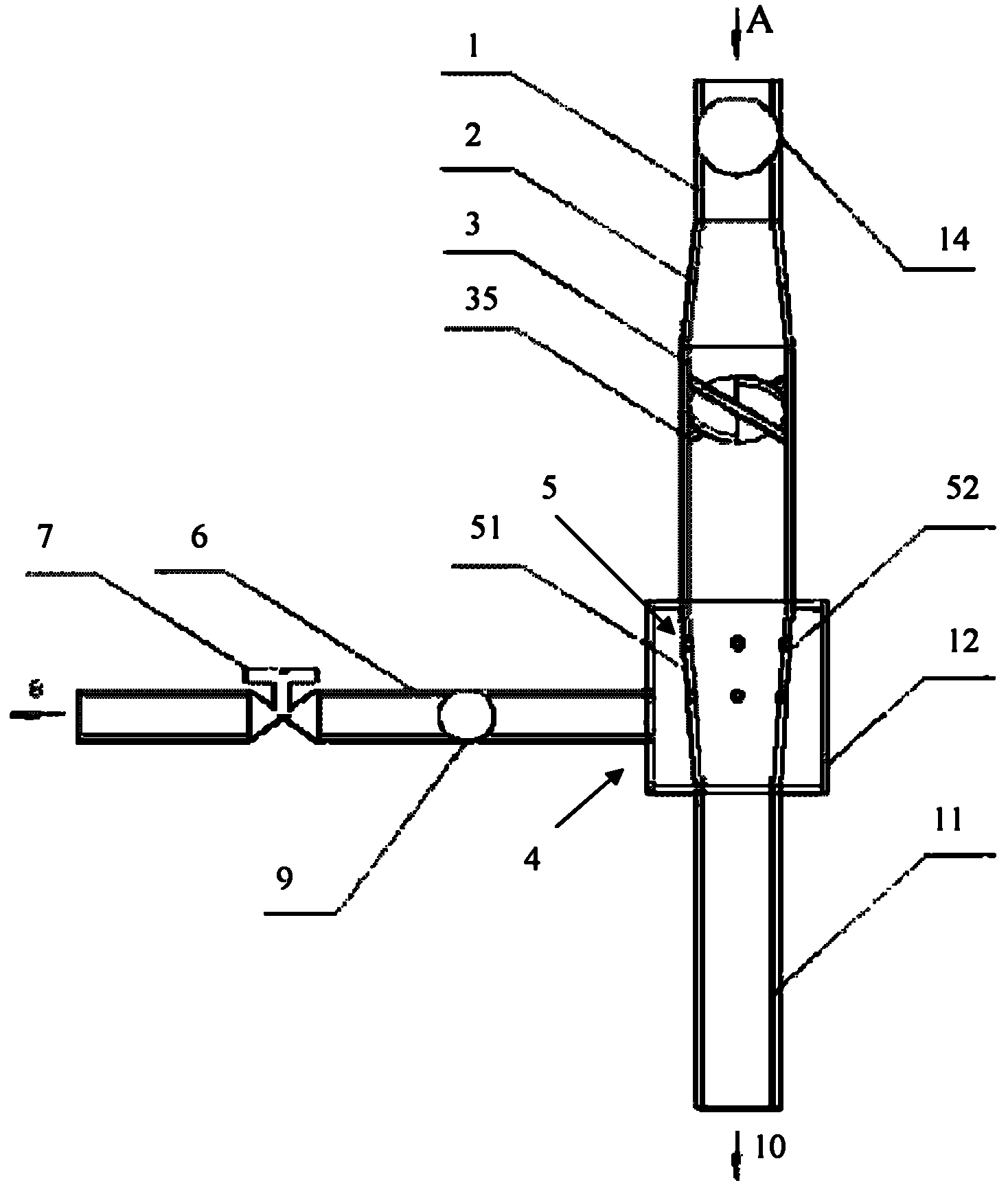 Axial type inlet oil-water cyclone separator