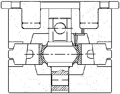 Spherical hinge mold and its opening method