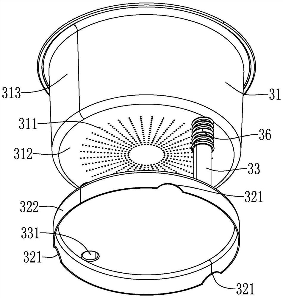 Tea leaf extraction assembly and tea leaf extraction device