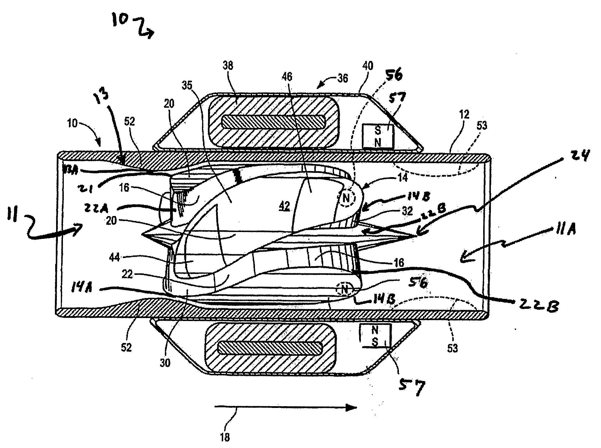 Axial Flow-Pump With Multi-Grooved Rotor