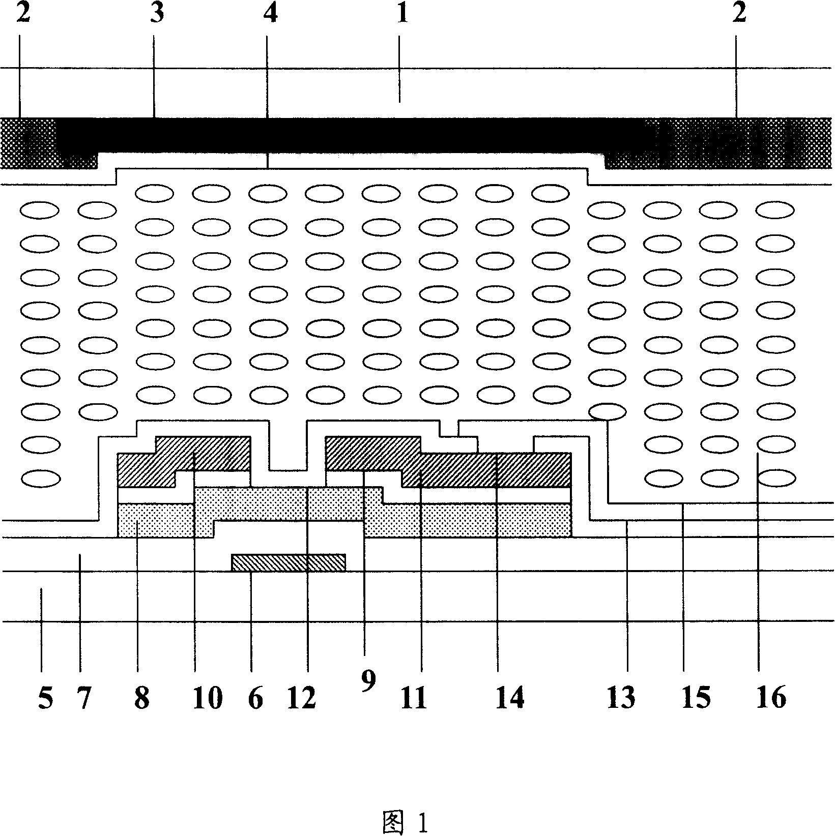 Liquid crystal display device with color film on thin-film transistor and its manufacture method