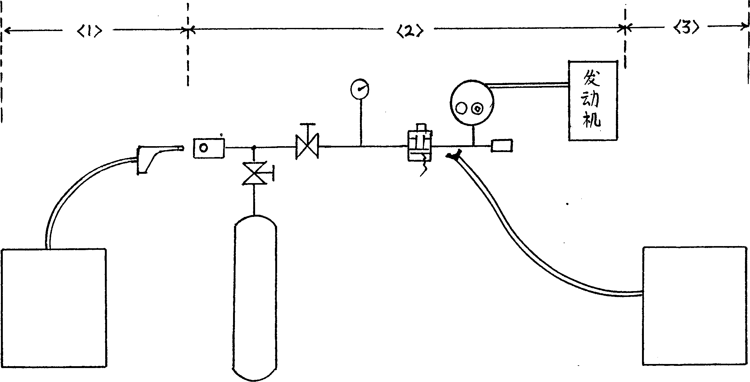 Dual-fuel vehicle high-pressure pipeline leak detection device