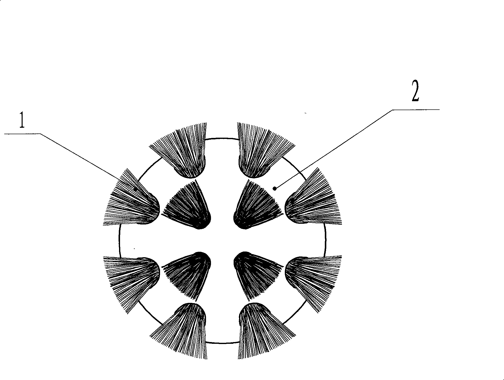 Fibre sand filtering material