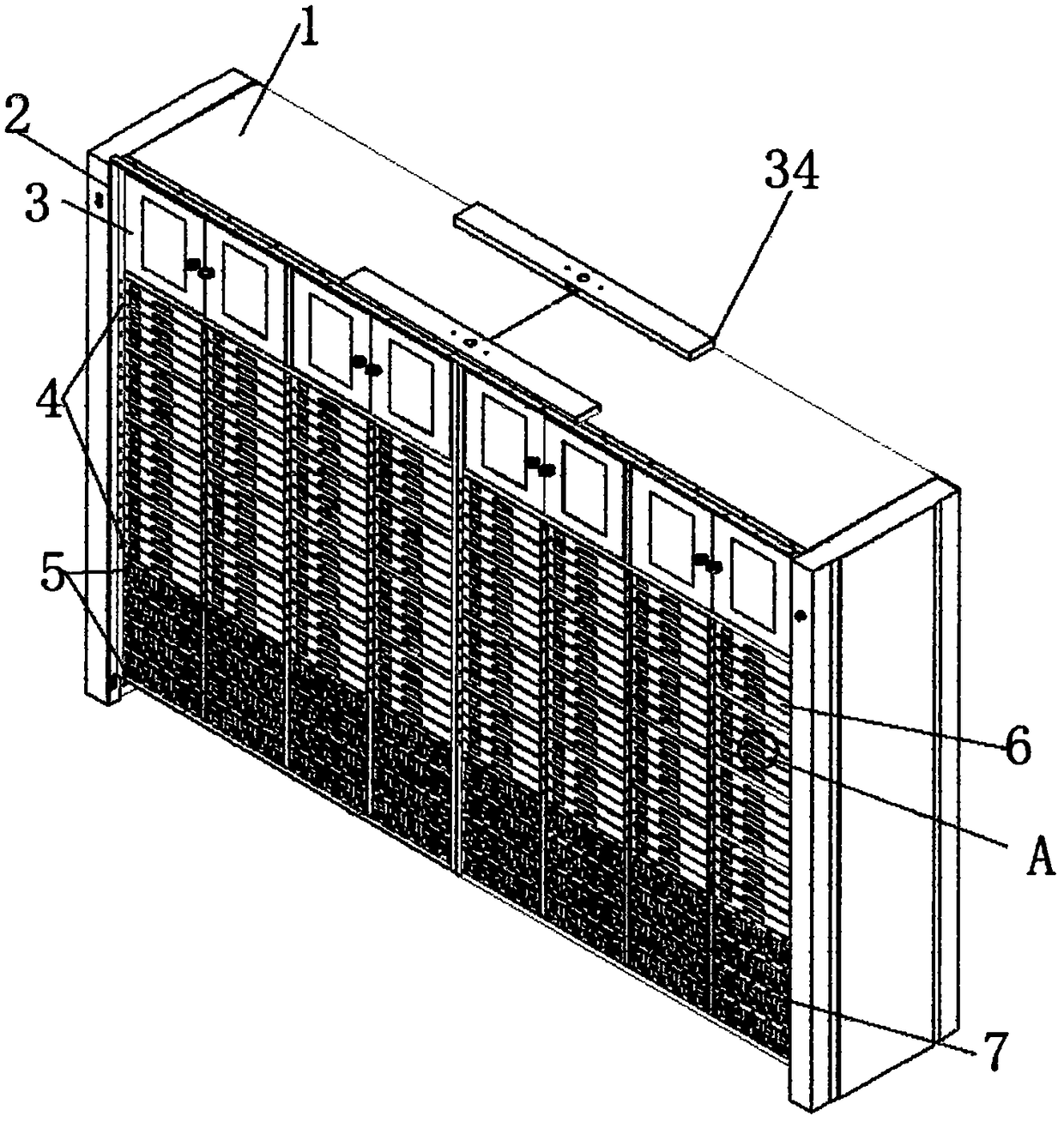 Intelligent cabinet body used for informatization storage management of medical pathological specimens