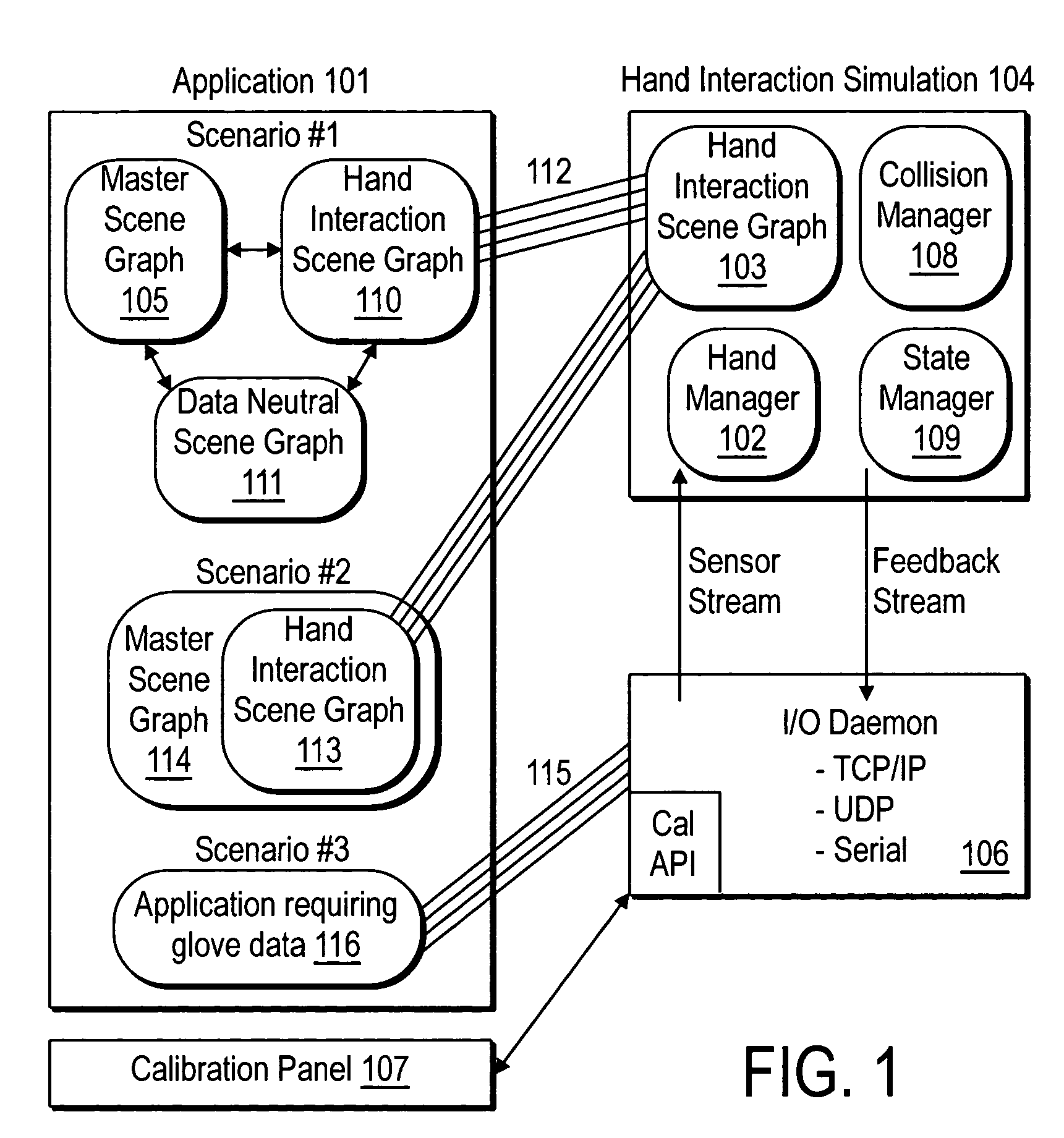 System and method for constraining a graphical hand from penetrating simulated graphical objects