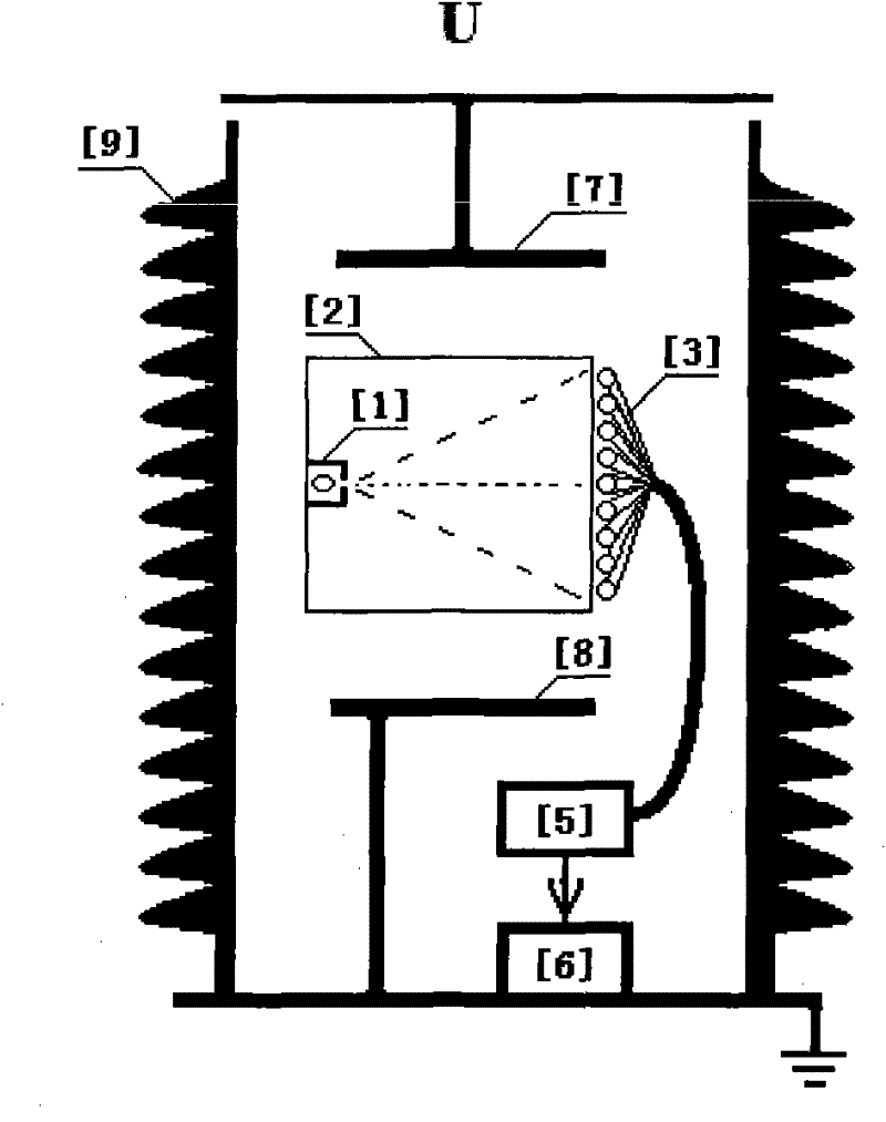 Digital ray imaging voltage sensor