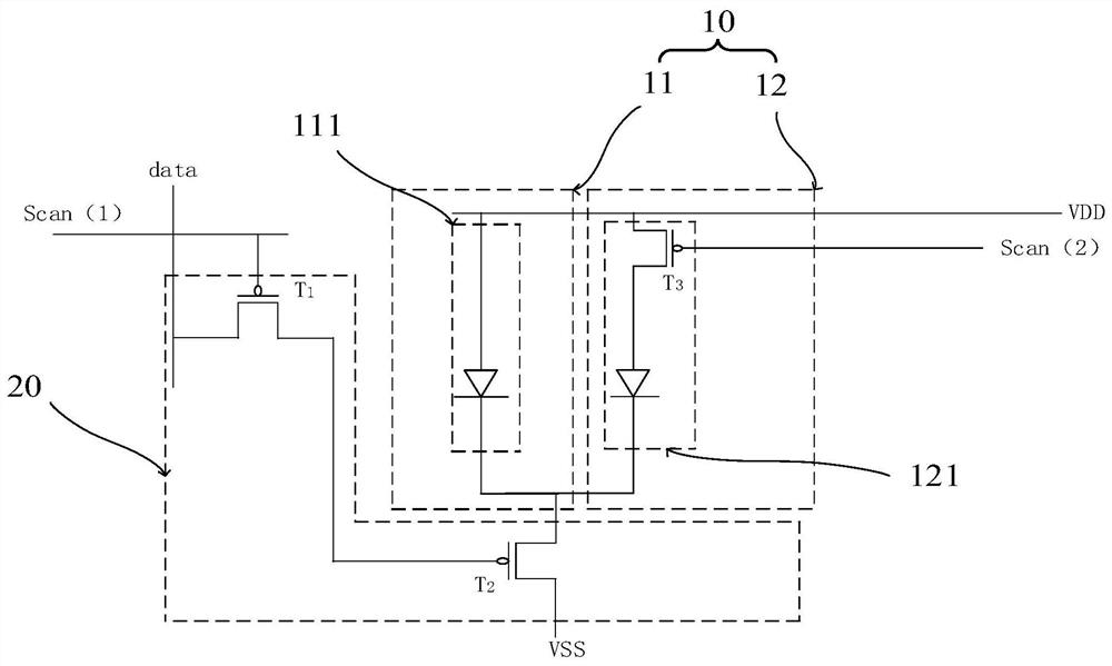 Backlight module circuit and liquid crystal display device