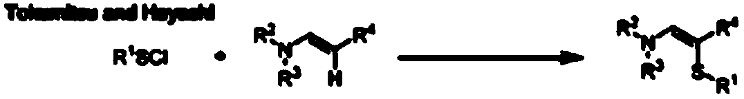 Green synthesis method of alpha-thioenamine compound