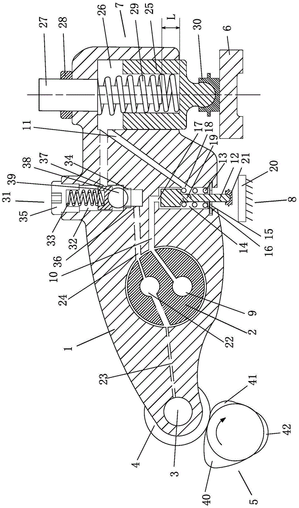 An integrated engine brake rocker arm structure