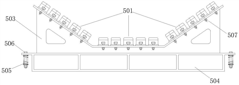 Belt conveyor buffering device and manufacturing method thereof