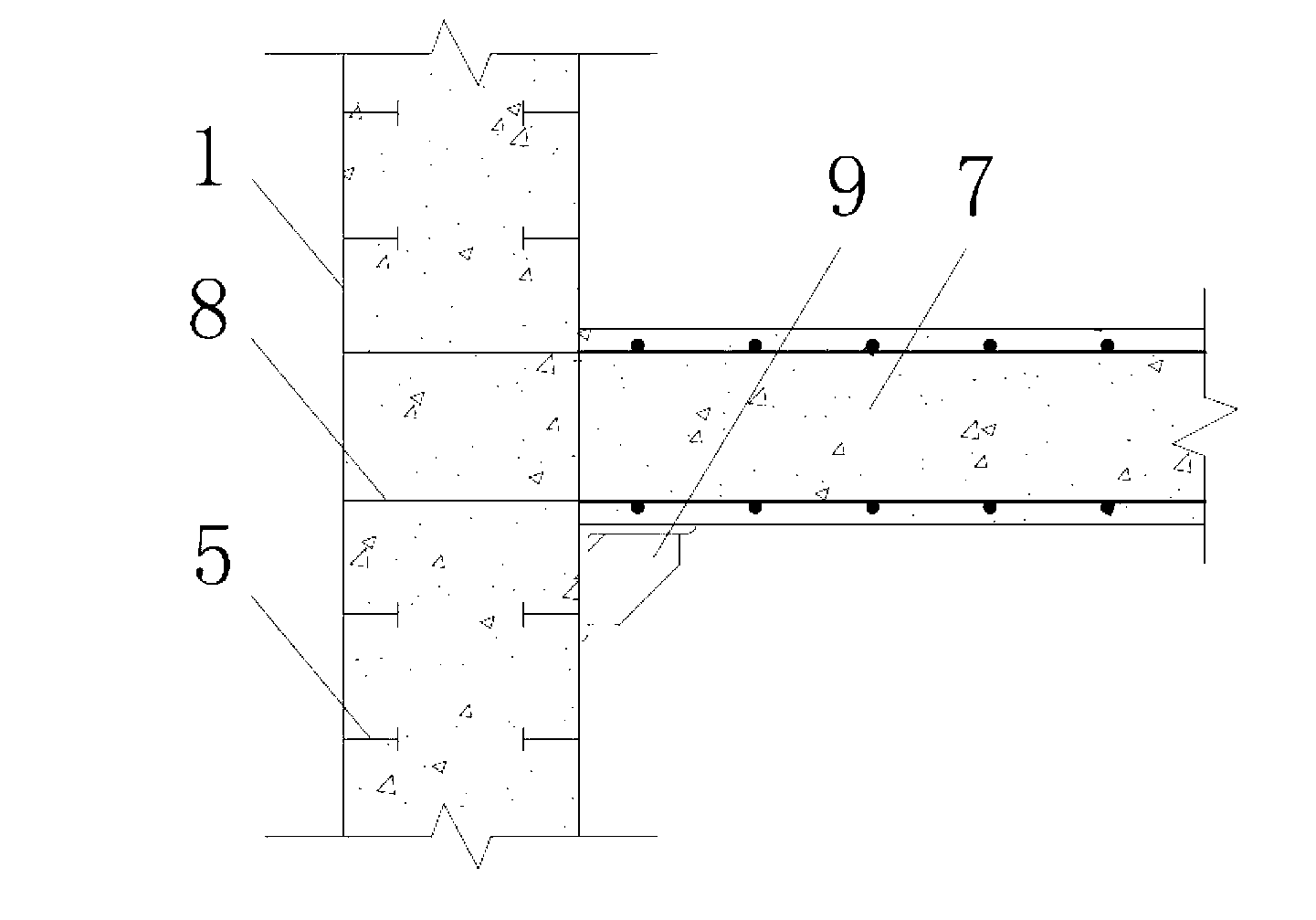 Steel plate and concrete combined underground continuous wall and construction method thereof