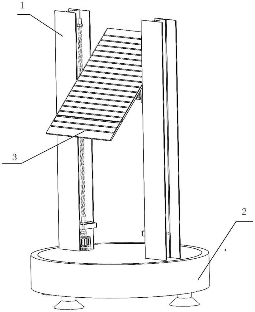 Electrostatic dustproof photovoltaic panel rotary table