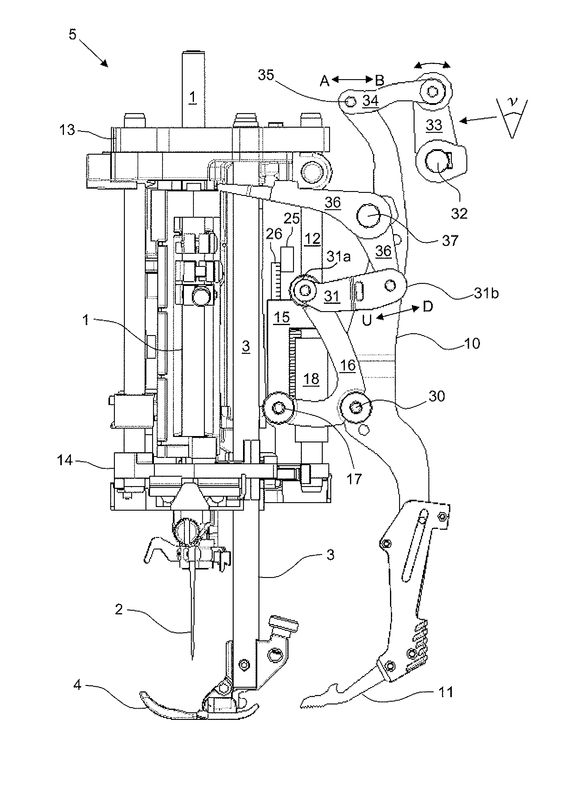 Top feeder for a sewing machine