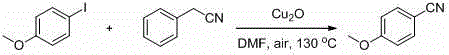 Method for preparing aryl nitrile by aryl halogenide