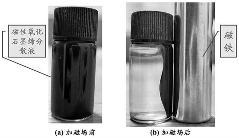 Graphene oxide magnetic orientation dispersion reinforced cement-based composite material and preparation method thereof