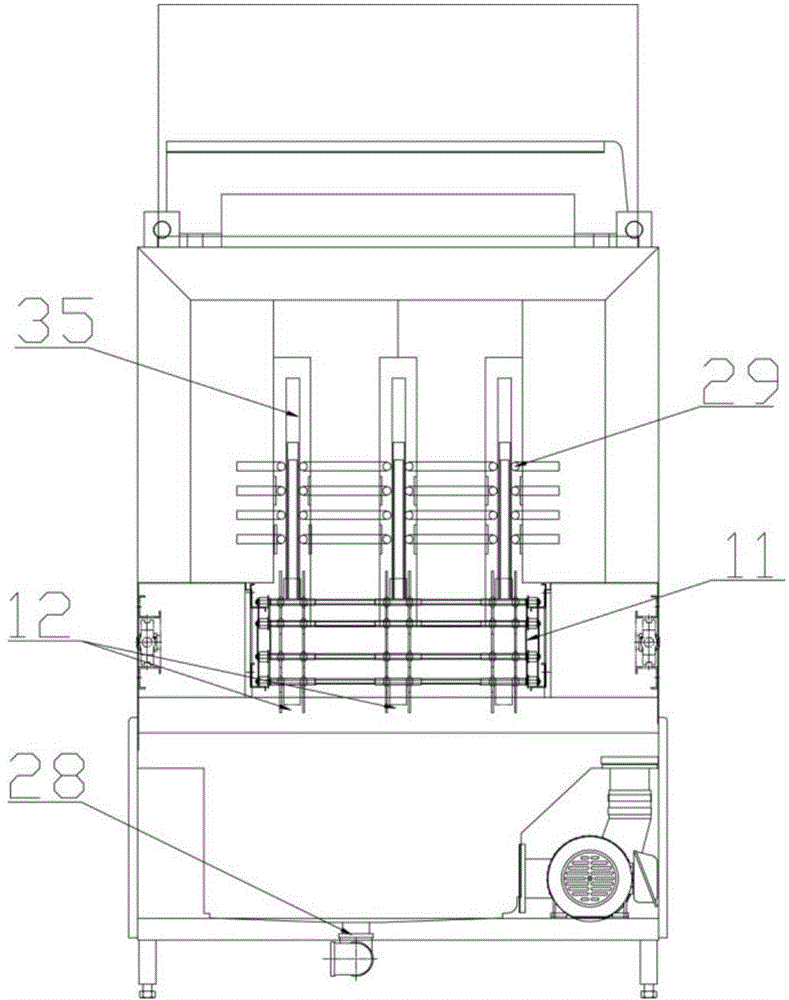 Tray washing machine and method