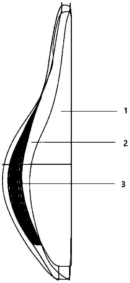 Preparation process of 3D overlapping curve memory cotton